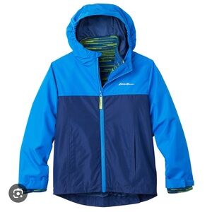 Eddie Bauer Two-Tone Blue Hooded Jacket